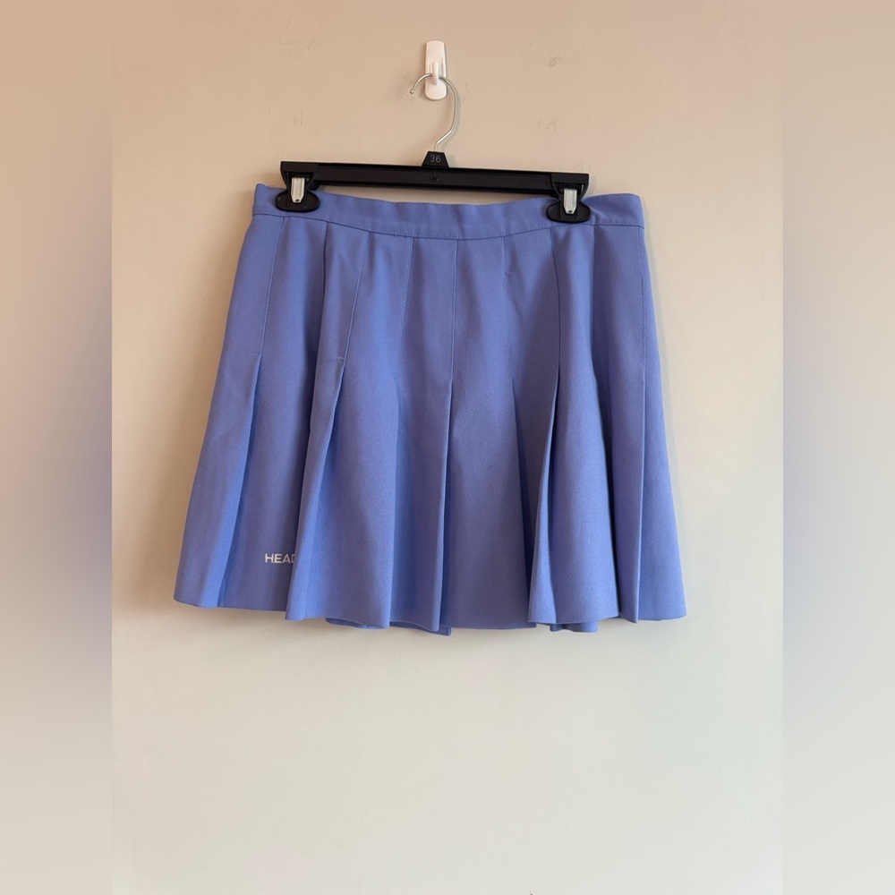 Vintage Head Lilac Periwinkle Purple Pleated Tennis Sport Mini Athletic Skirt